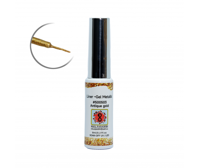 Liner Gel Metallic - Antique Gold 8 ml